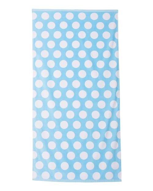 Carmel Towel Company Polka Dot Velour Beach Towel C3060P