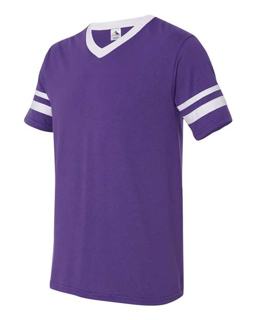 Augusta Sportswear V-Neck Jersey with Striped Sleeves 360