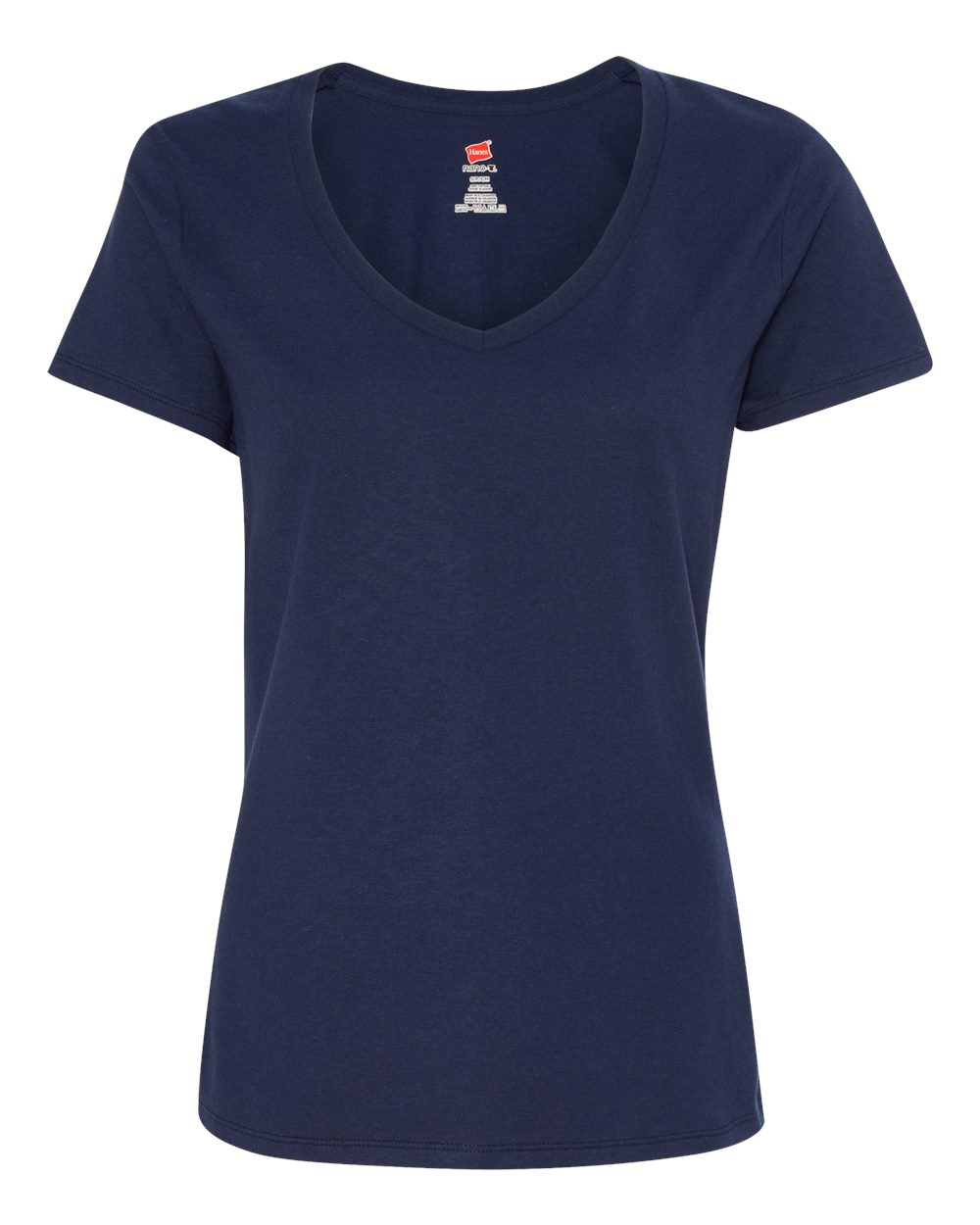 Hanes S04V - Women's Perfect-T V-Neck T-Shirt - Navy