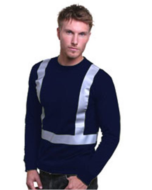 Bayside Men's USA-Made Hi-Visibility Long Sleeve T-Shirt 3761