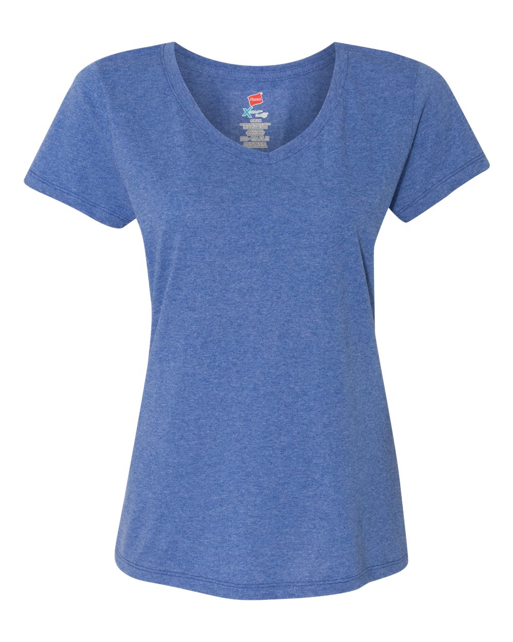 Hanes 42VT - Women's Perfect-T Triblend V-Neck T-Shirt - Royal Triblend
