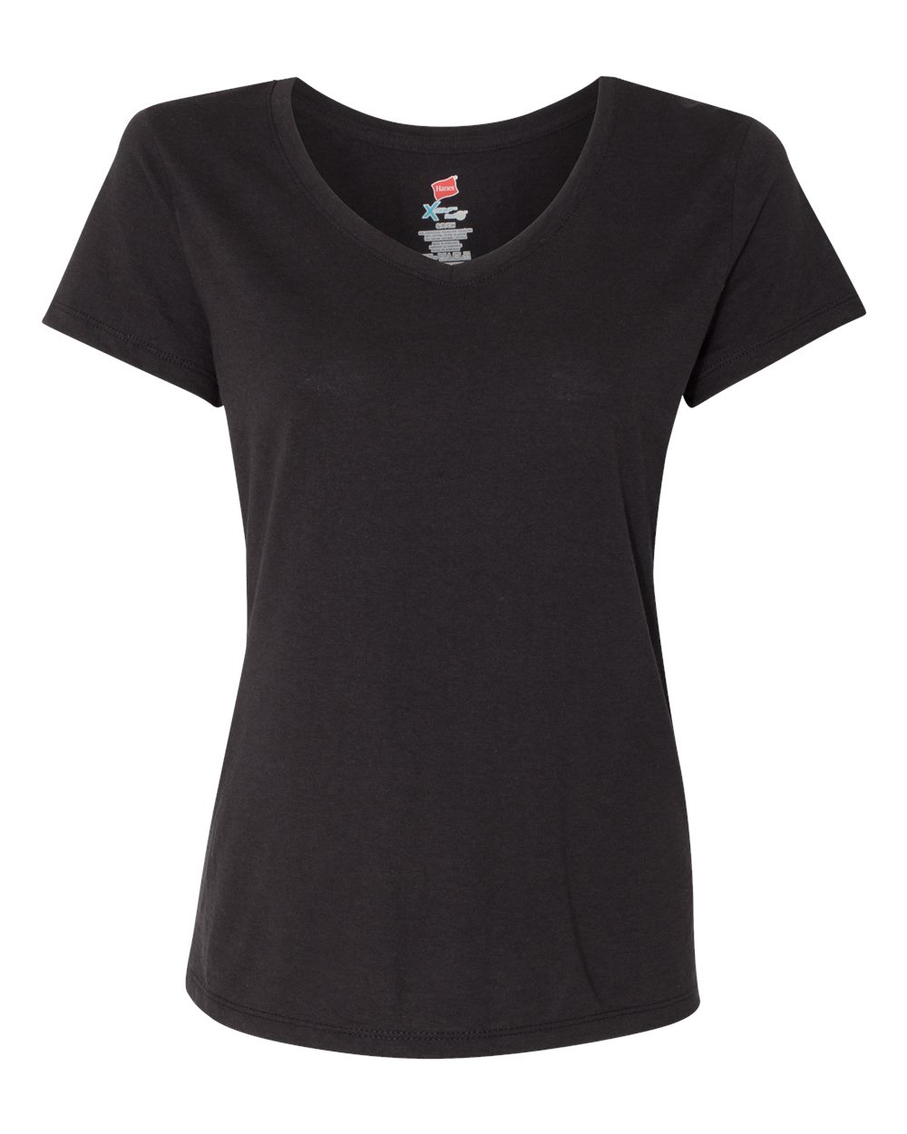 Hanes 42VT - Women's Perfect-T Triblend V-Neck T-Shirt - Black Triblend