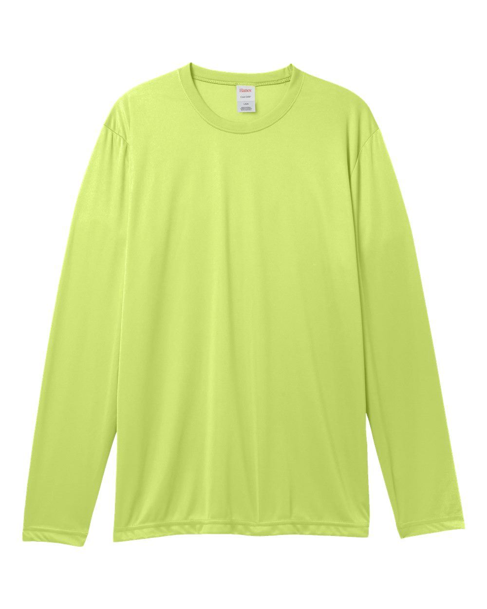 Hanes 482L - Unisex Cool DRI® Long Sleeve Performance T-Shirt - Safety Green
