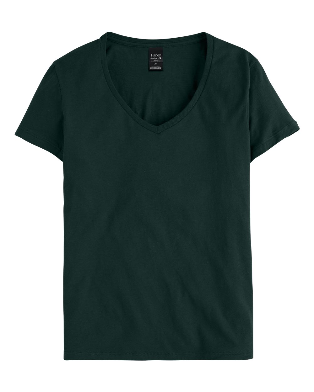 Hanes S04V - Women's Perfect-T V-Neck T-Shirt - Deep Forest
