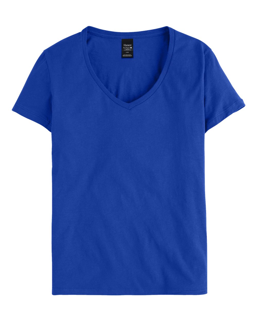 Hanes S04V - Women's Perfect-T V-Neck T-Shirt - Deep Royal