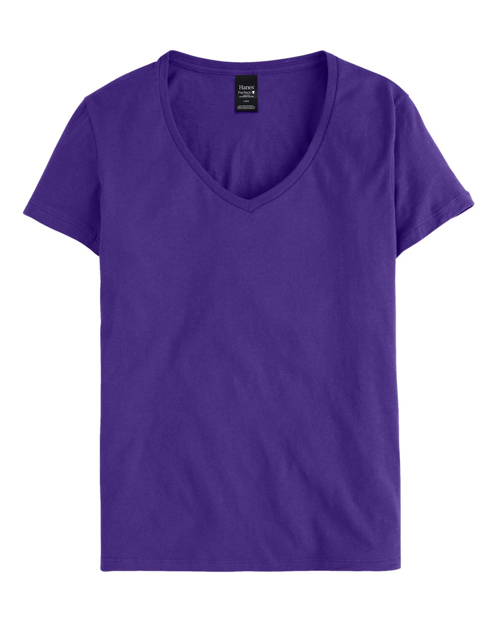 Hanes S04V - Women's Perfect-T V-Neck T-Shirt - Purple