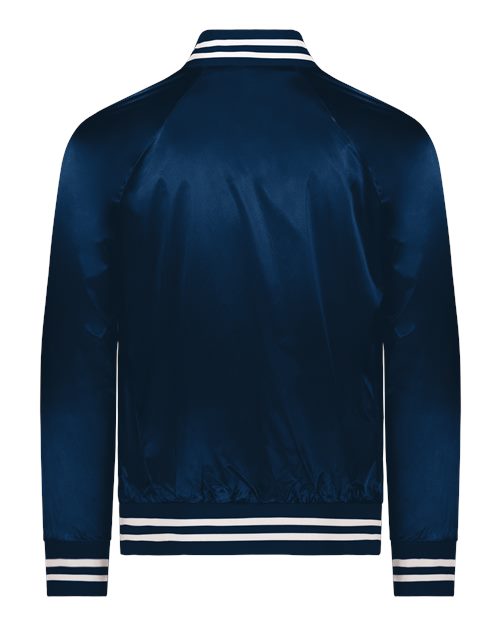 Augusta Sportswear Unisex Satin Baseball Jacket Striped Trim 3610