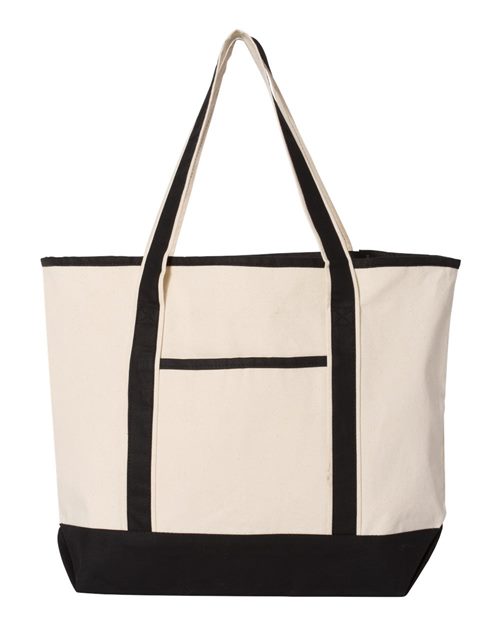 Q-Tees 34.6L Large Canvas Deluxe Tote Q1500