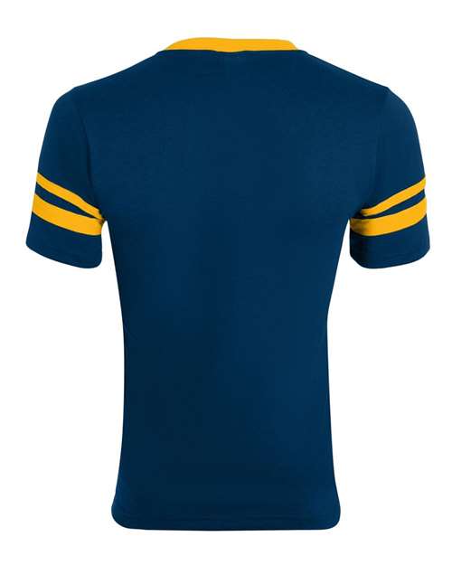 Augusta Sportswear V-Neck Jersey with Striped Sleeves 360