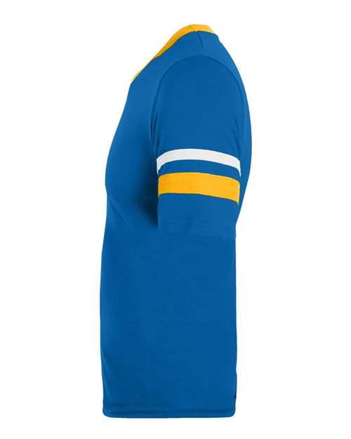 Augusta Sportswear V-Neck Jersey with Striped Sleeves 360