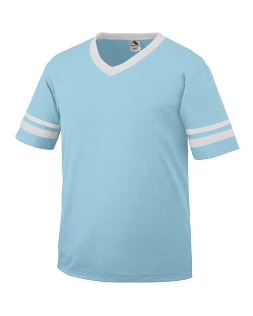 Augusta Sportswear V-Neck Jersey with Striped Sleeves 360