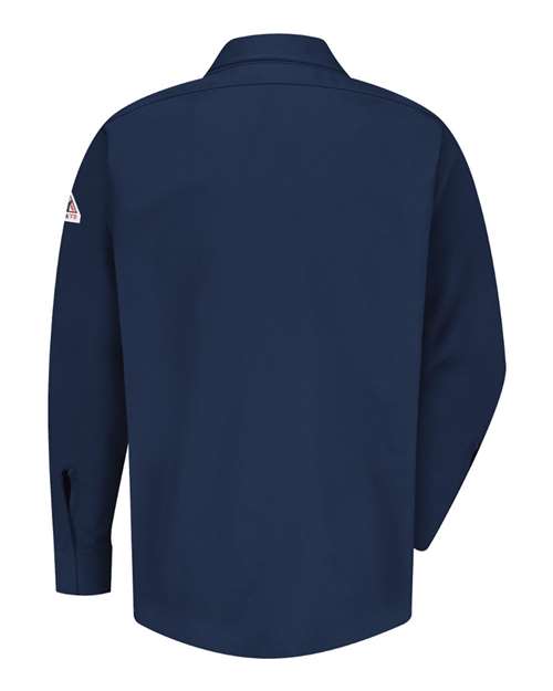 Bulwark Men's Tall Concealed-Gripper Pocketless Work Shirt SLS2T