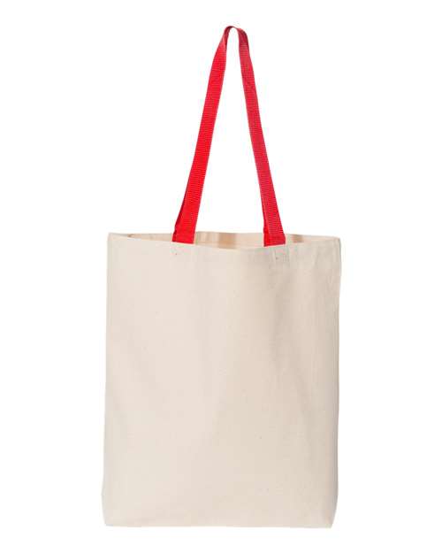 Q-Tees 11L Canvas Tote with Contrast-Color Handles Q4400