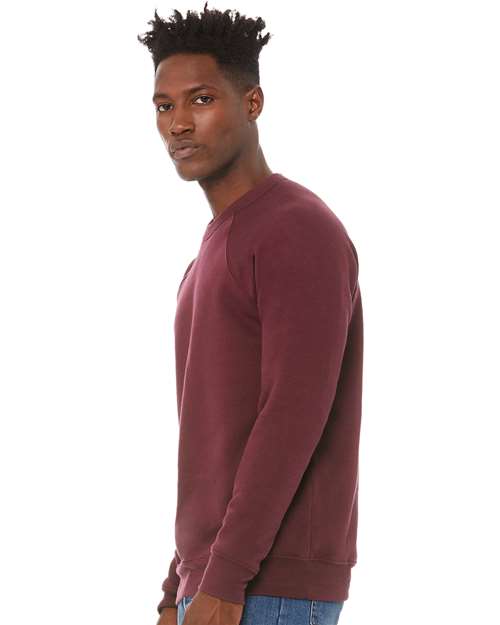 BELLA + CANVAS Unisex Sponge Fleece Raglan Crewneck Sweatshirt 3901