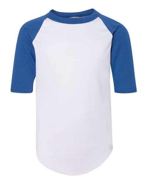 Augusta Sportswear Youth Three-Quarter Sleeve Baseball Jersey 4421