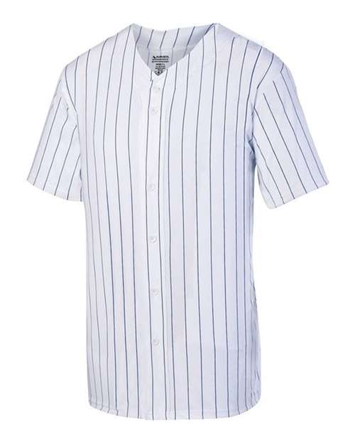 Augusta Sportswear Unisex Pinstripe Full Button Baseball Jersey 1685