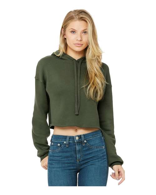 BELLA + CANVAS Women's Crop Hoodie Sweatshirt 7502