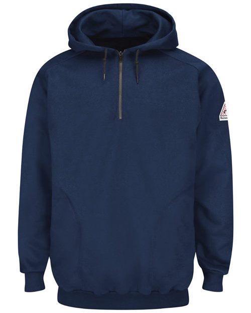 Bulwark Men's Flame Resistant Quarter-Zip Hooded Sweatshirt SEH8