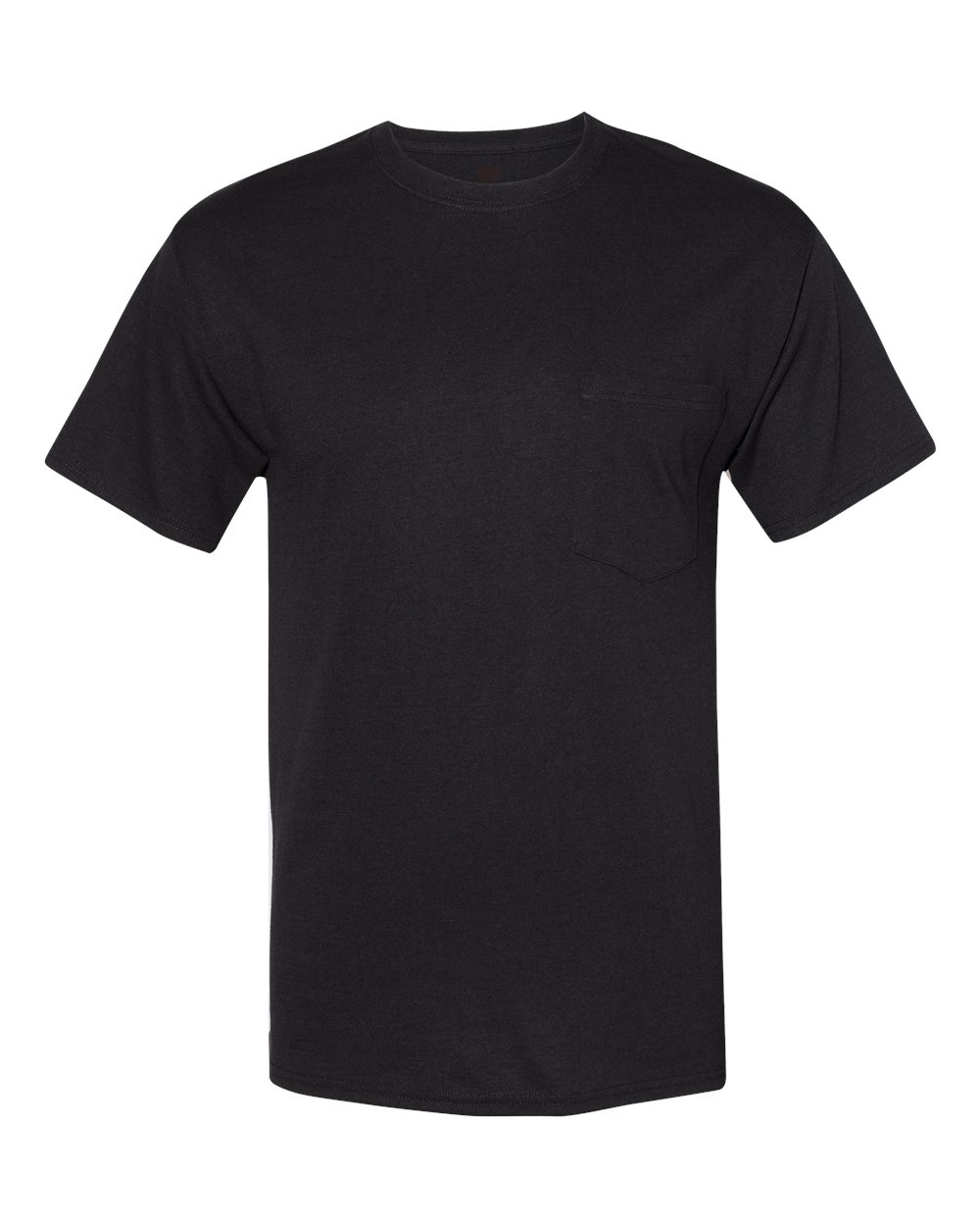 Hanes W110 - Unisex Workwear Pocket T-Shirt - Black