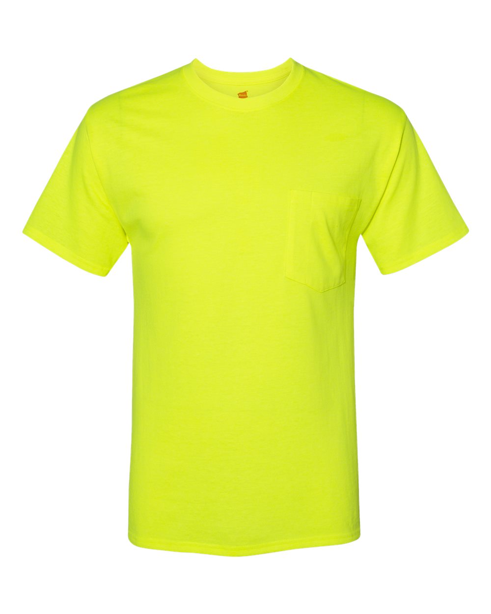 Hanes W110 - Unisex Workwear Pocket T-Shirt - Safety Green