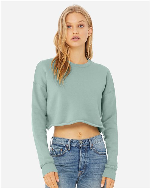 BELLA + CANVAS Women's Crop Crewneck Sweatshirt 7503