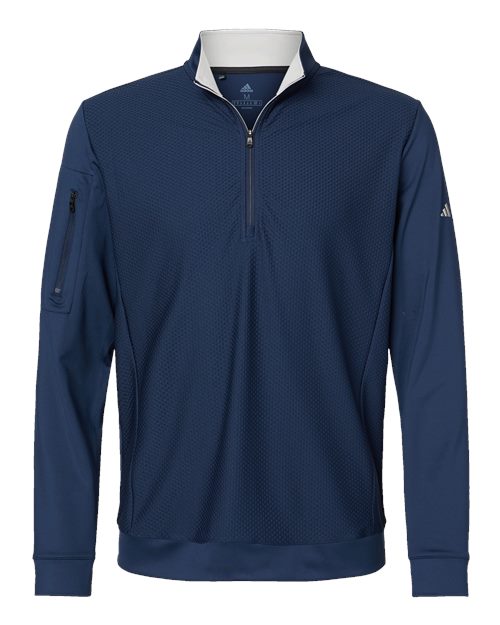 Adidas Men's Textured Quarter-Zip Pullover A295