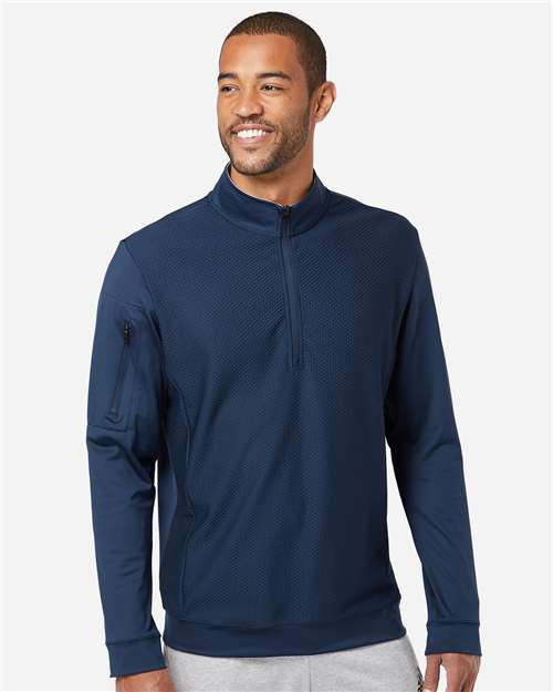 Adidas Men's Textured Quarter-Zip Pullover A295
