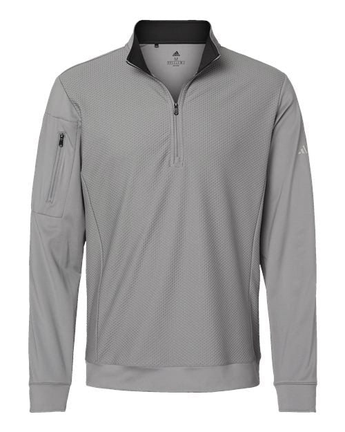 Adidas Men's Textured Quarter-Zip Pullover A295