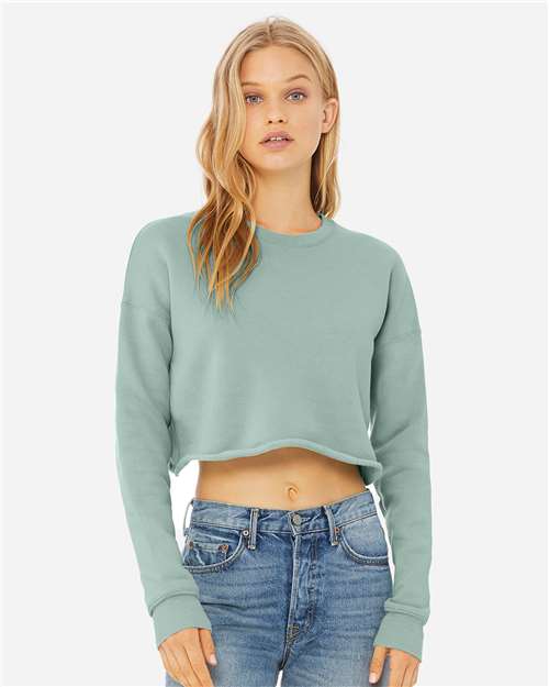 BELLA + CANVAS Women's Crop Crewneck Sweatshirt 7503