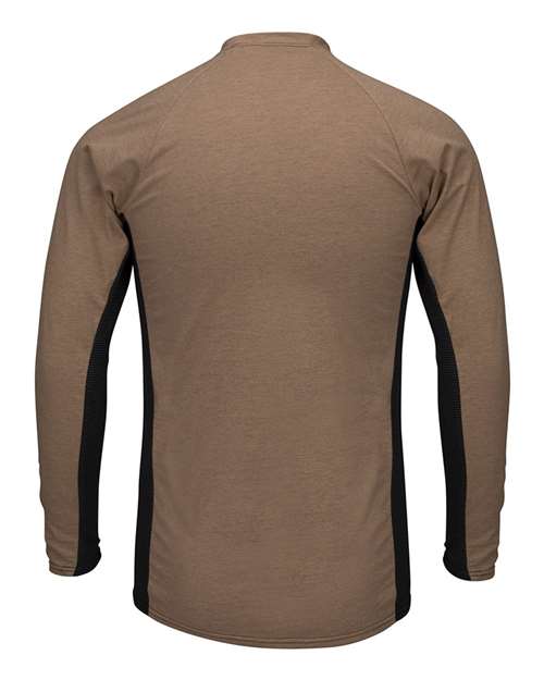 Bulwark Men's Long Sleeve FR Two-Tone Base Layer with Concealed Chest Pocket - EXCEL FR MPS8