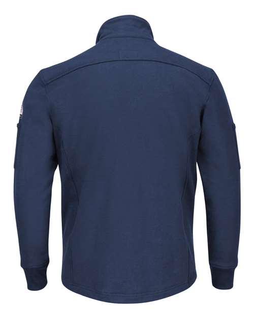 Bulwark Men's Zip Front Fleece Jacket-Cotton /Spandex Blend SEZ2