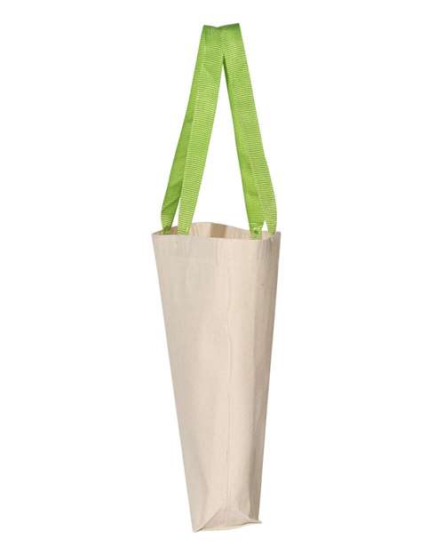 Q-Tees 11L Canvas Tote with Contrast-Color Handles Q4400