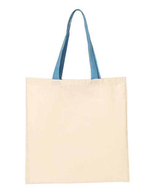 Q-Tees Economical Tote with Contrast-Color Handles QTB6000