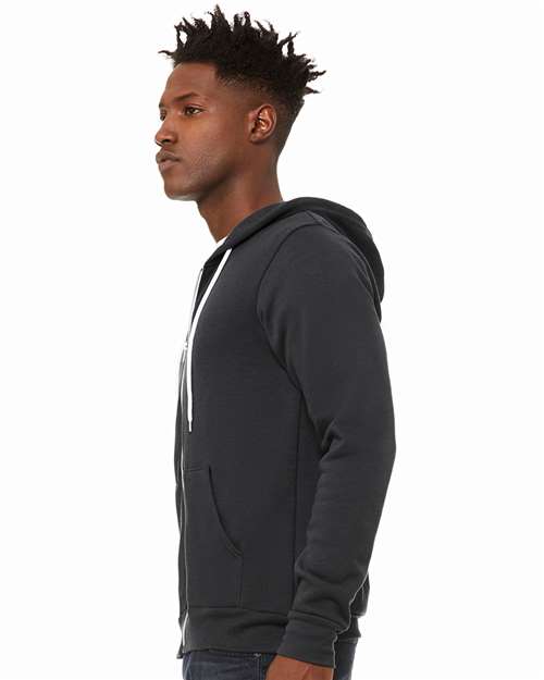 BELLA + CANVAS Unisex Sponge Fleece Full-Zip Hoodie Sweatshirt 3739