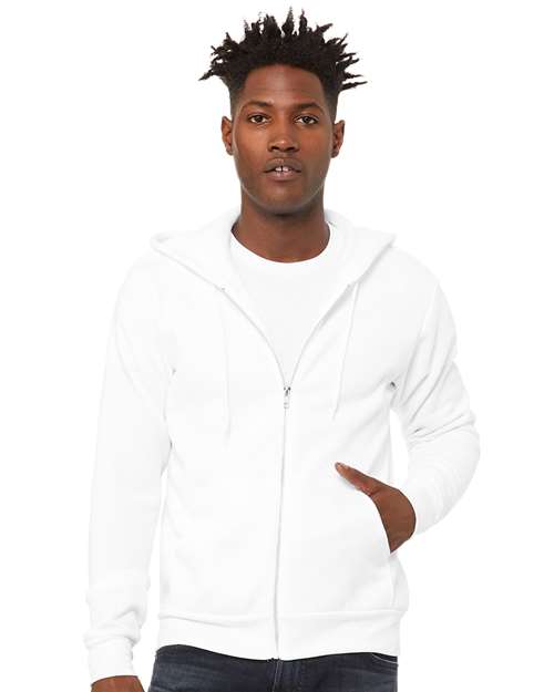 BELLA + CANVAS Unisex Sponge Fleece Full-Zip Hoodie Sweatshirt 3739