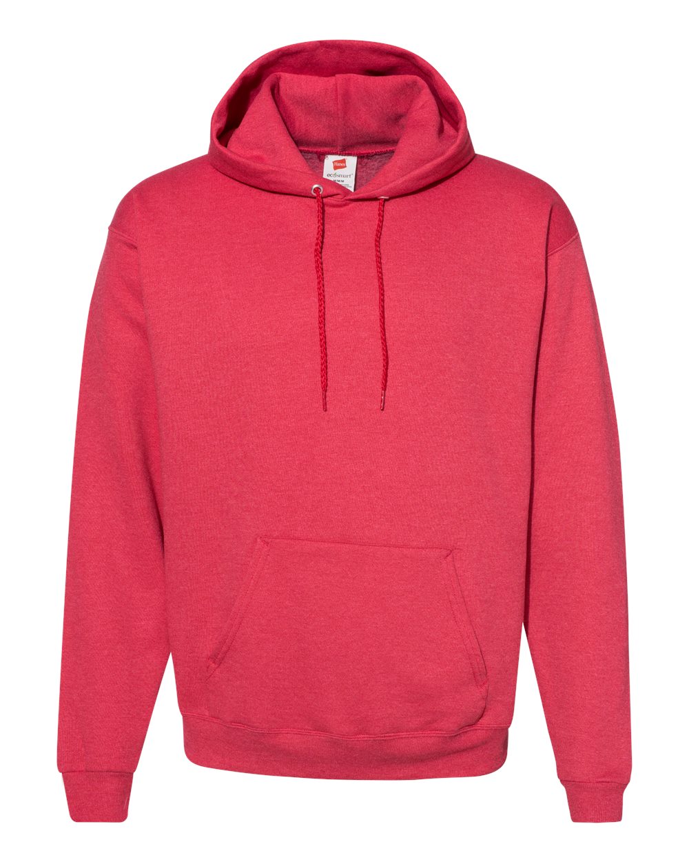 Hanes P170 - Unisex EcoSmart® Hooded Sweatshirt - Heather Red