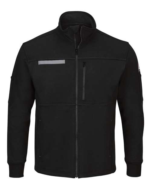 Bulwark Men's Tall Zip Front Fleece Jacket-Cotton /Spandex Blend SEZ2T