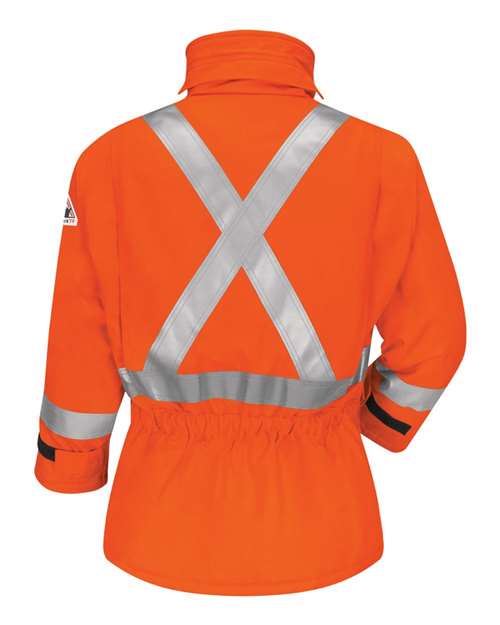 Bulwark Men's Long Deluxe Parka With Reflective Trim - EXCEL FR® ComforTouch JLPCL