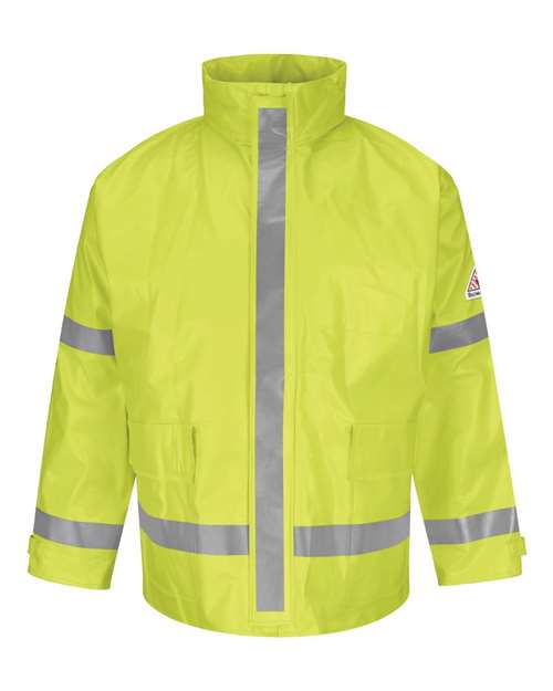 Bulwark Men's Hi-Visibility Flame-Resistant Rain Jacket JXN6