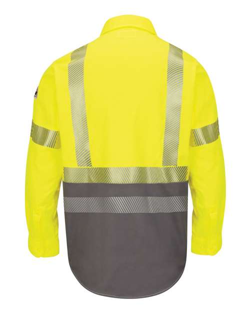 Bulwark Men's Tall Hi-Visibility Color Block Uniform Shirt - EXCEL FR® ComforTouch® - 7 oz. SLB4HT