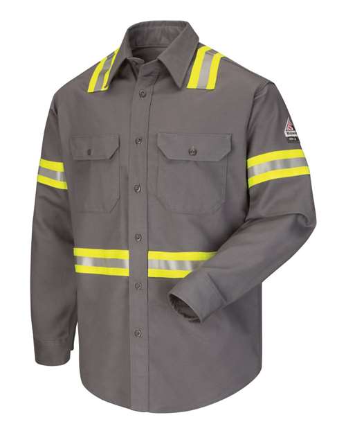Bulwark Men's Tall Enhanced Visibility Uniform Shirt SLDTT