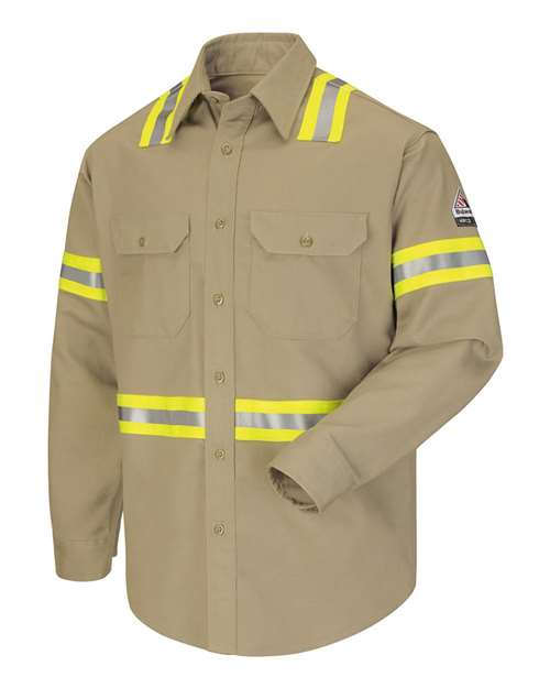 Bulwark Men's Tall Enhanced Visibility Uniform Shirt SLDTT