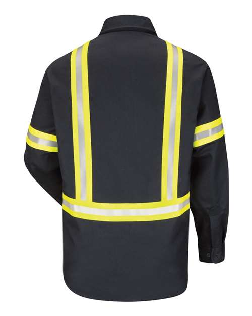 Bulwark Men's Tall Enhanced Visibility Uniform Shirt SLDTT