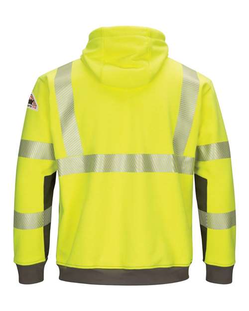 Bulwark Men's Tall Hi-Visibility Color-Blocked Hooded Sweatshirt SMB4T