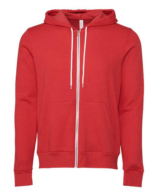 BELLA + CANVAS Unisex Sponge Fleece Full-Zip Hoodie Sweatshirt 3739