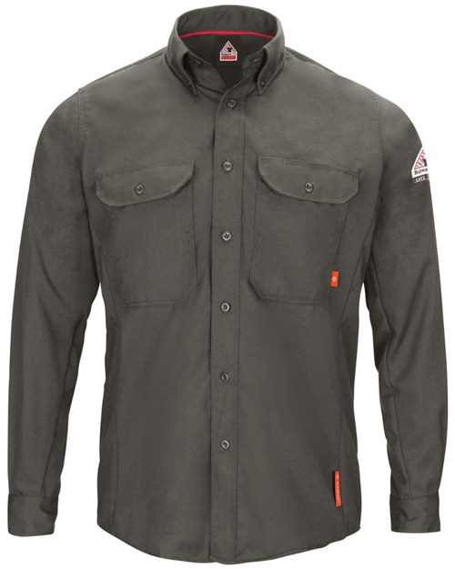 Bulwark Men's iQ Series® Long Sleeve Comfort Woven Lightweight Shirt QS50