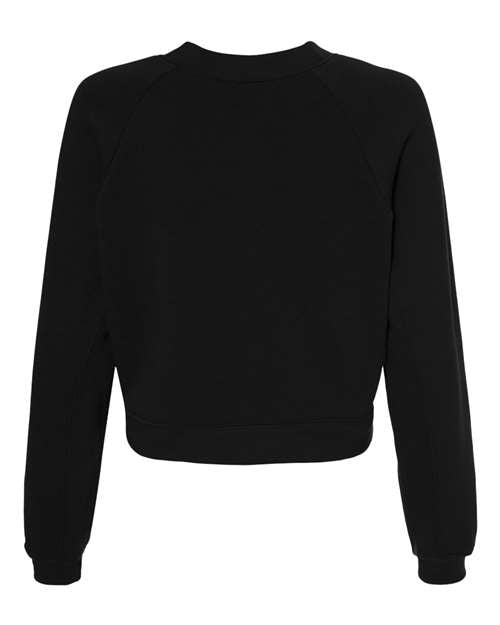 BELLA + CANVAS Women's Crop Raglan Crewneck Sweatshirt 7505