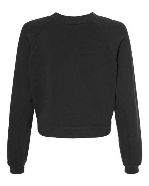 BELLA + CANVAS Women's Crop Raglan Crewneck Sweatshirt 7505