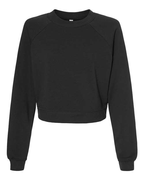 BELLA + CANVAS Women's Crop Raglan Crewneck Sweatshirt 7505