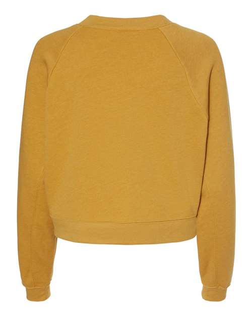 BELLA + CANVAS Women's Crop Raglan Crewneck Sweatshirt 7505